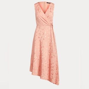 Lauren Ralph Lauren Floral Sleeveless Jacquard Dress In Rose Size 4